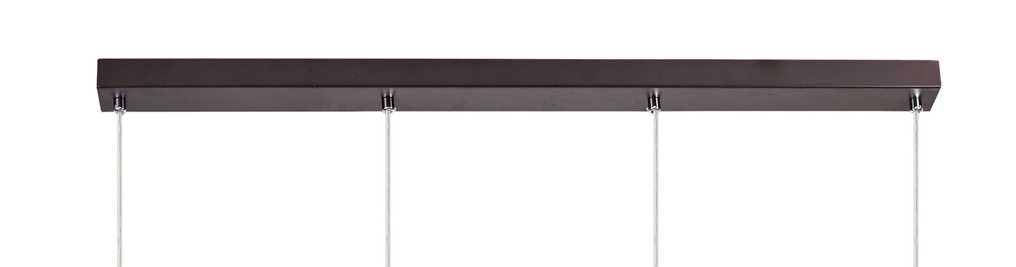 Taeims 4 Light Bar Linear Pendant E14, Oiled Bronze/Matt Grey/Polished Chrome/Cognac
