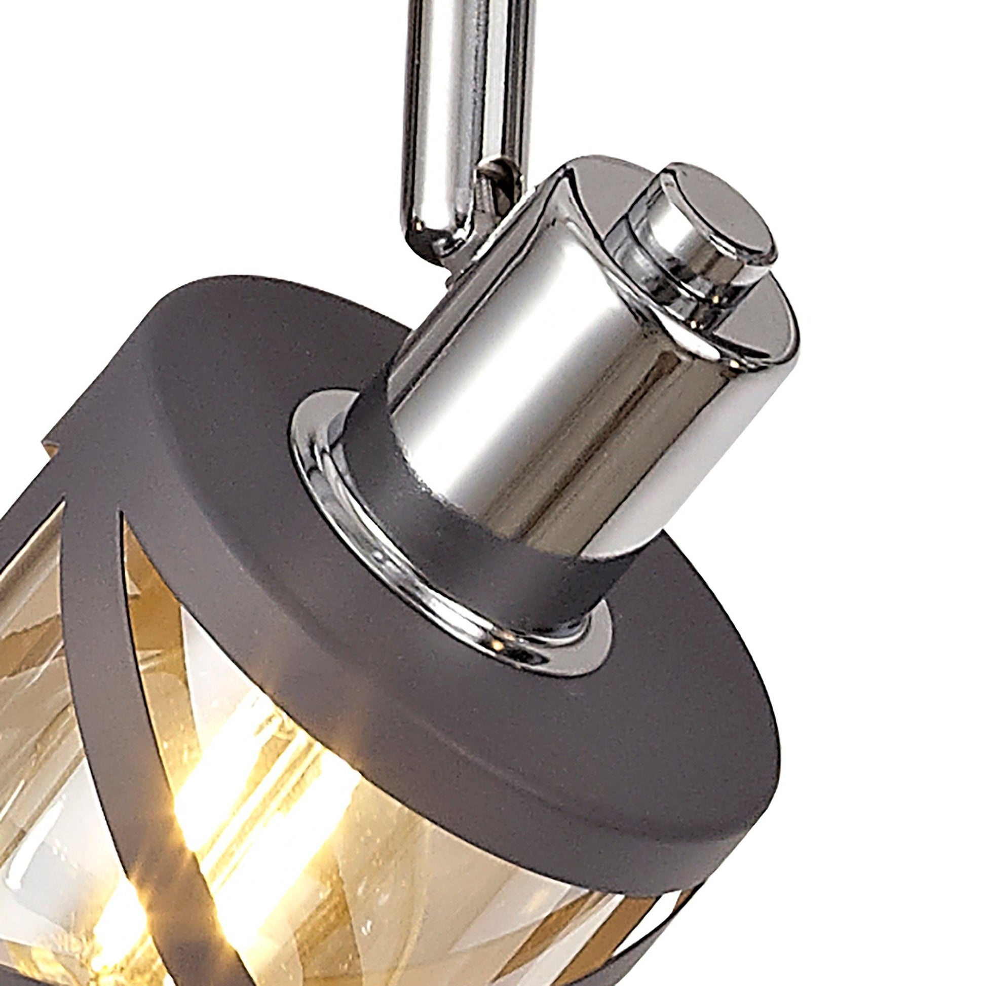 Taeims 4 Light Linear Bar Spotlight E14, Matt Grey/Oiled Bronze/Polished Chrome/Amber