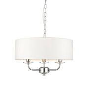 Charlene 3/6Lt Centre Ceiling Light - Nickel & White/Brass & White Finish