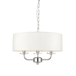 Charlene 3/6Lt Centre Ceiling Light - Nickel & White/Brass & White Finish