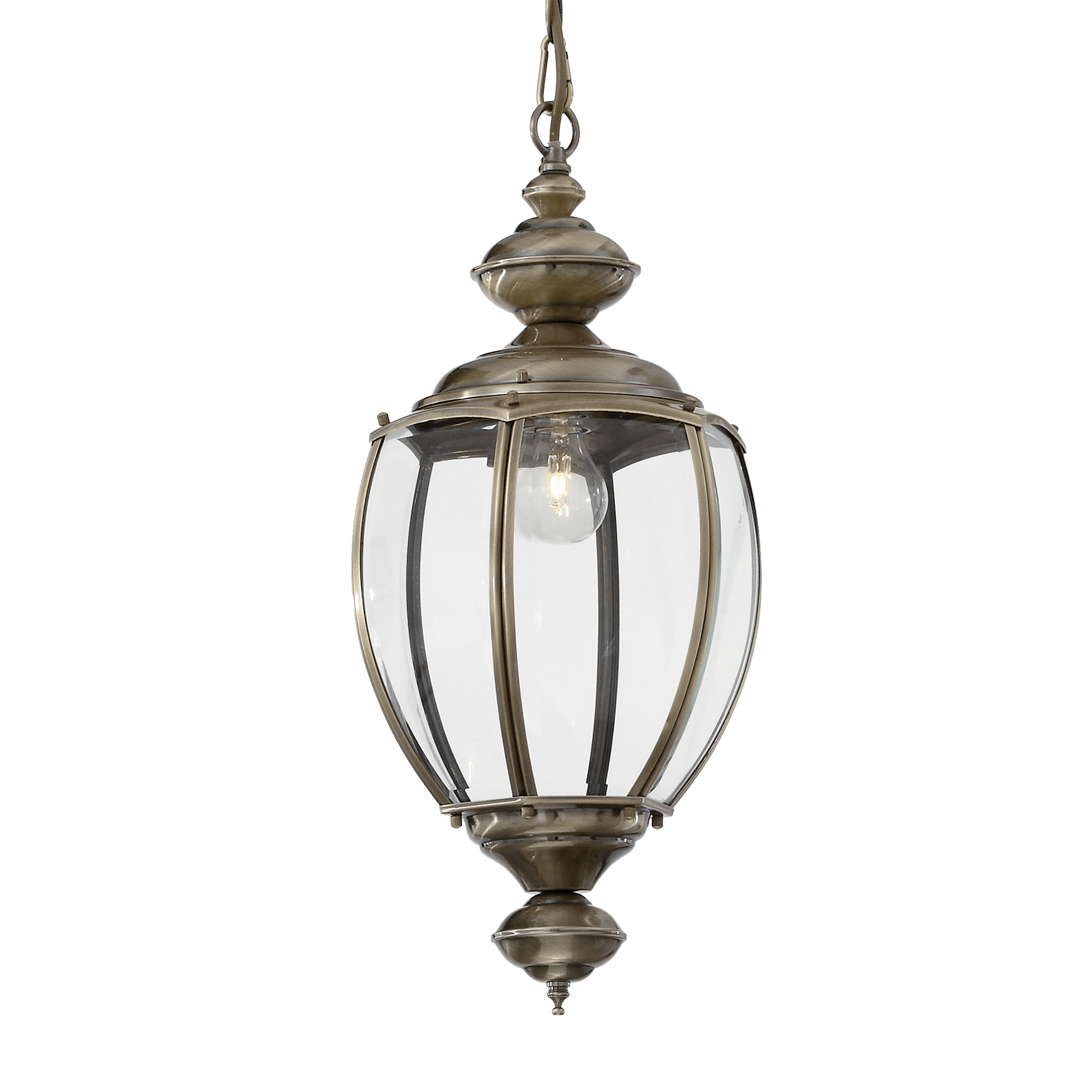 IDEAL LUX NORMA SP1 Ceiling Lantern Light - Antique Brass