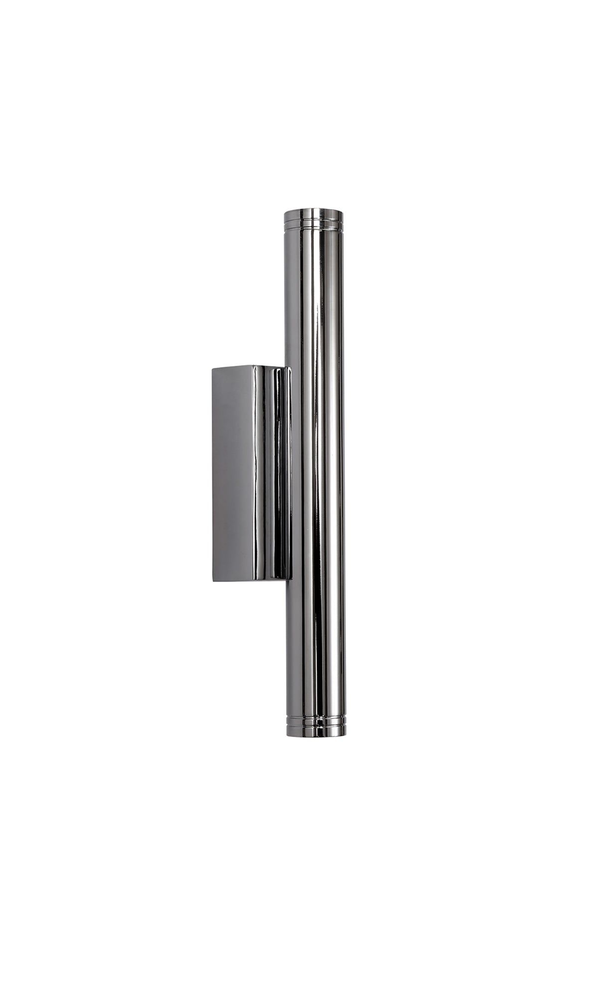Tiass Wall Lamp, 2 x 3W LED, 3000K, 300lm, IP54, Black/Polished Chrome/Drk Grey, 3yrs Warranty