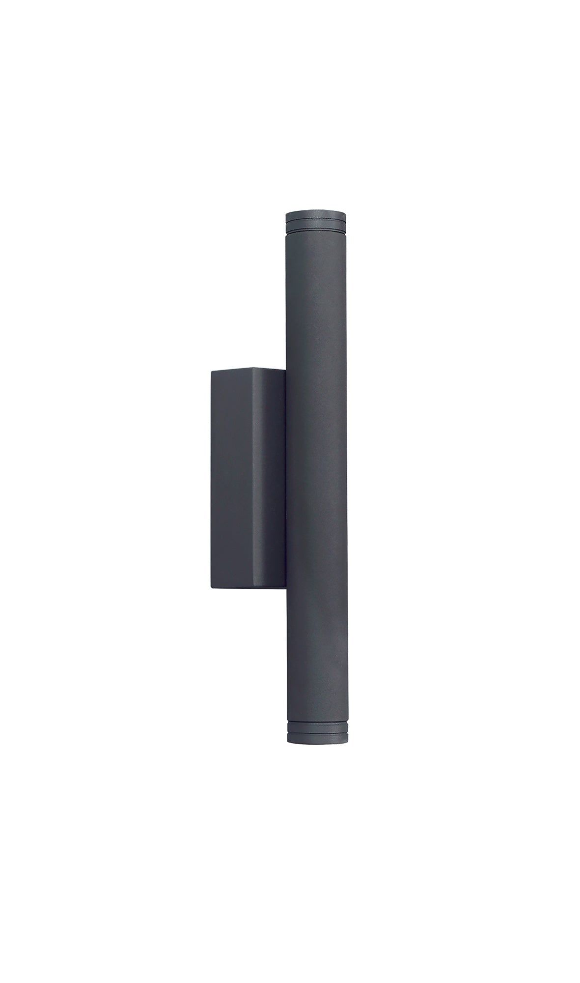 Tiass Wall Lamp, 2 x 3W LED, 3000K, 300lm, IP54, Black/Polished Chrome/Drk Grey, 3yrs Warranty