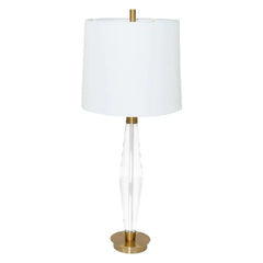 Novell Lamp - Antique Gold & Crystal Glass Finish