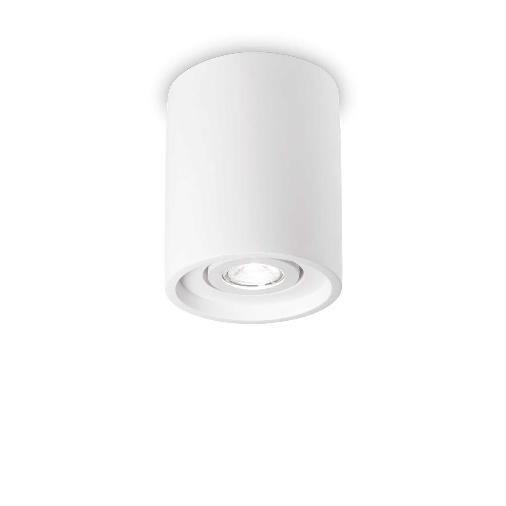 Oak Flush Light - White/Cement Finish - Cusack Lighting