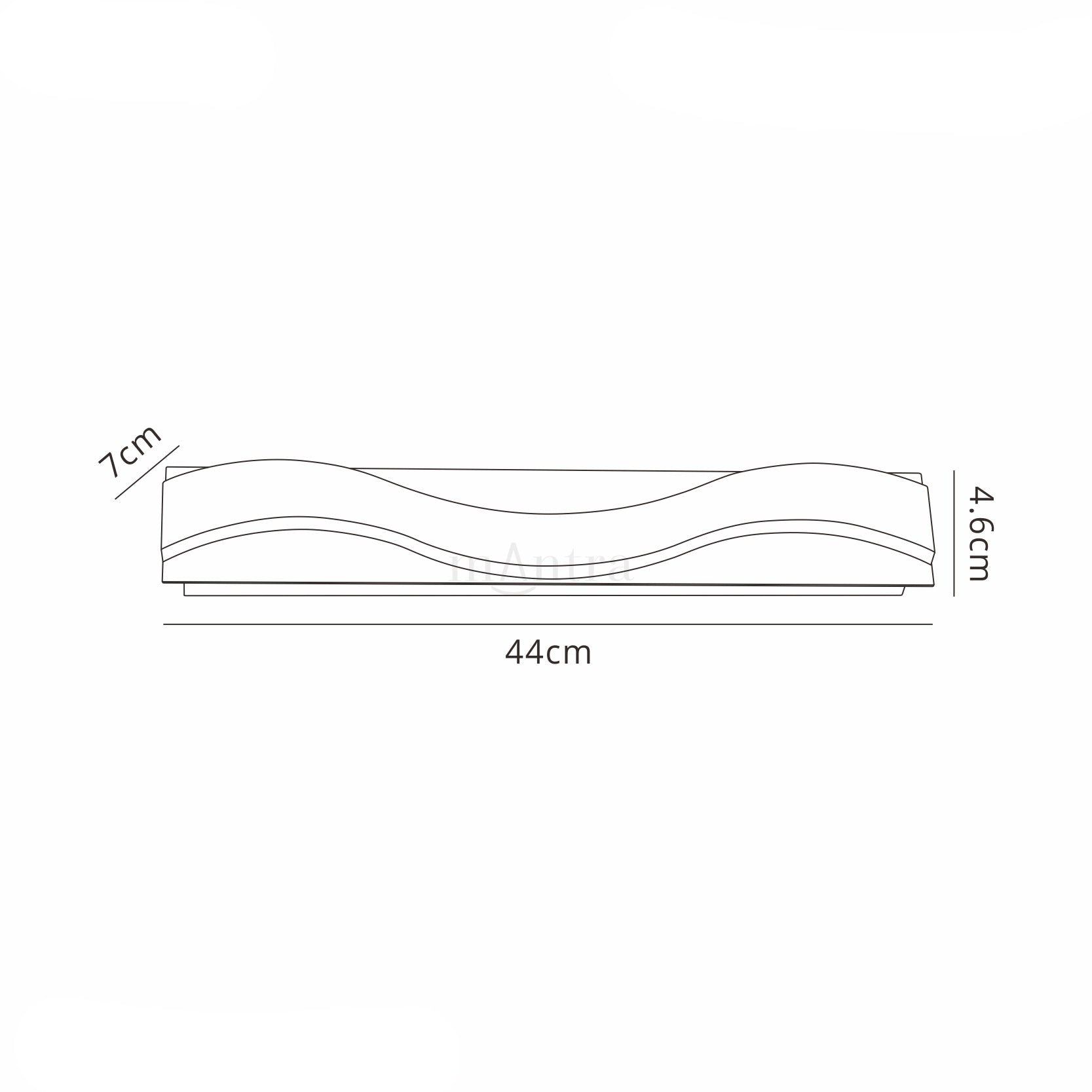 Ola Wall Lamp 7W LED Large Wave 3000K IP44, 630lm, Polished Chrome/Frosted Acrylic, 3yrs Warranty