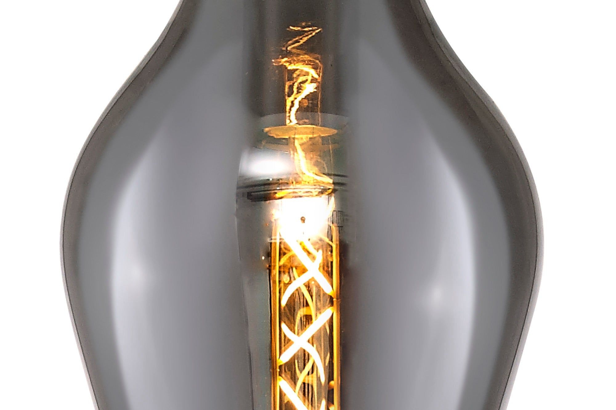 Olivia Pendant 17cm Round, 1 x E27, Chrome & Clear, Chrome & Smoke