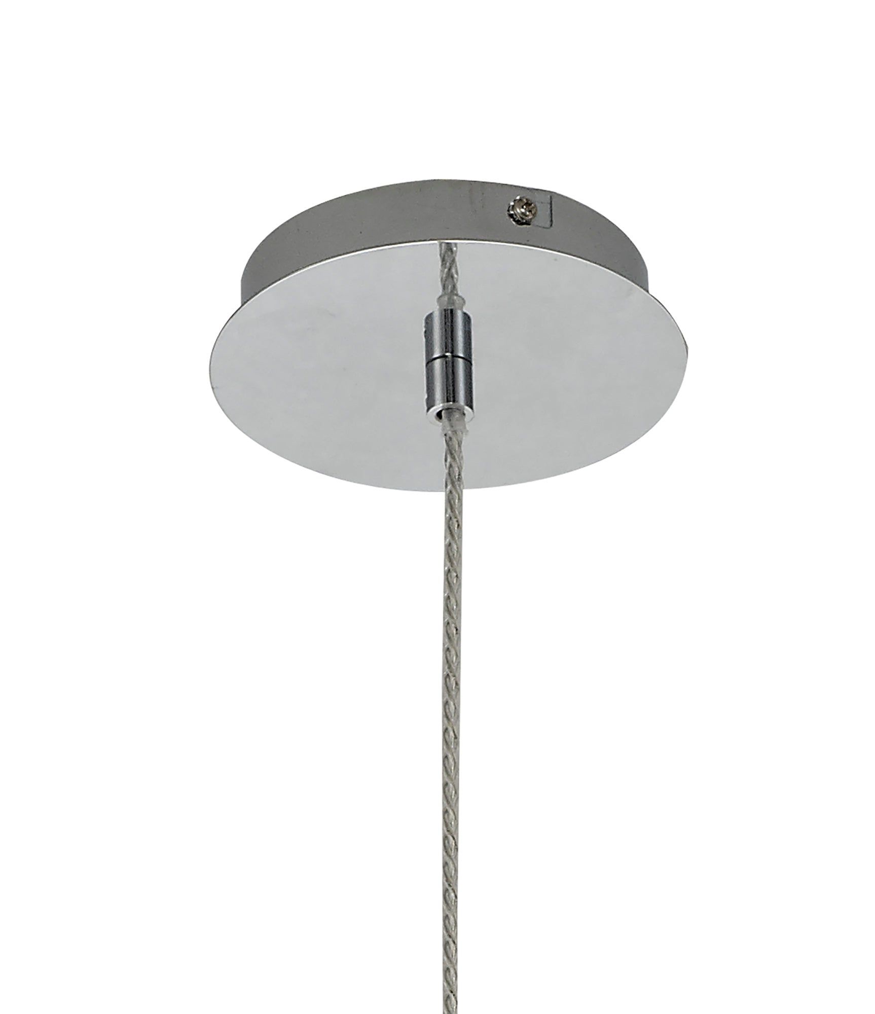 Olivia Pendant 17cm Round, 1 x E27, Chrome & Clear, Chrome & Smoke