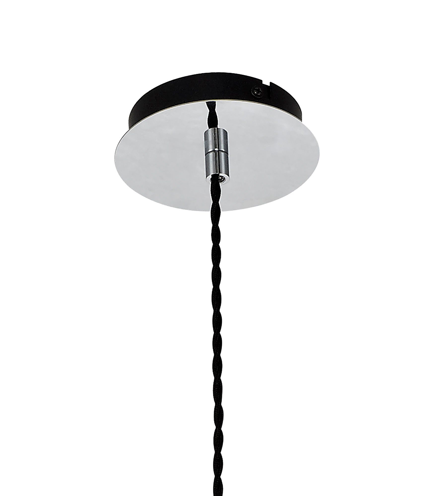 Olivia Pendant 17cm Round, 1 x E27, Chrome & Clear, Chrome & Smoke