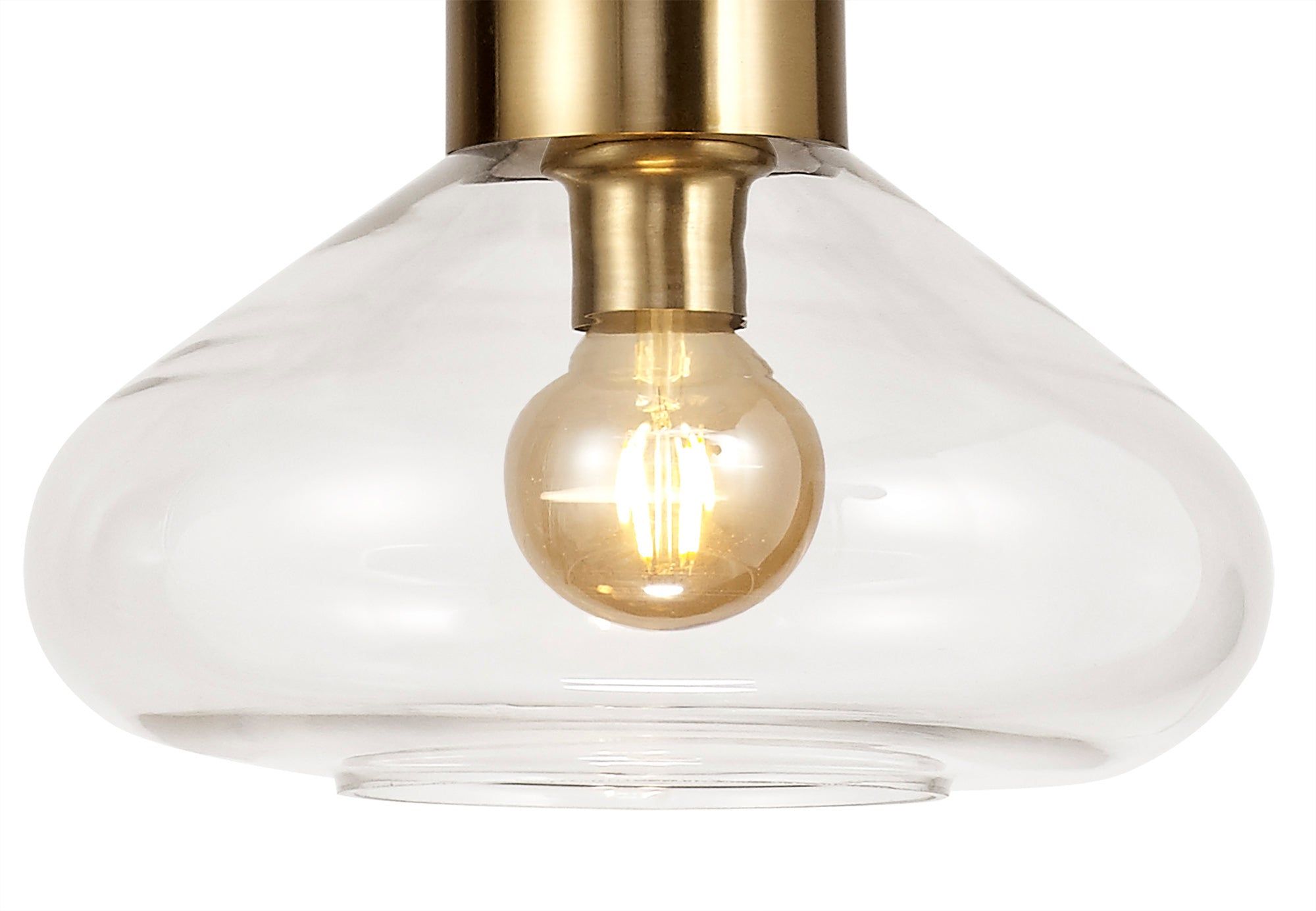 Tuomeb Wide Pendant, Narrow Pendant,Ancient Brass/Clear Glass/Satin Nickel/Opal Glass & Clear Twisted Cable