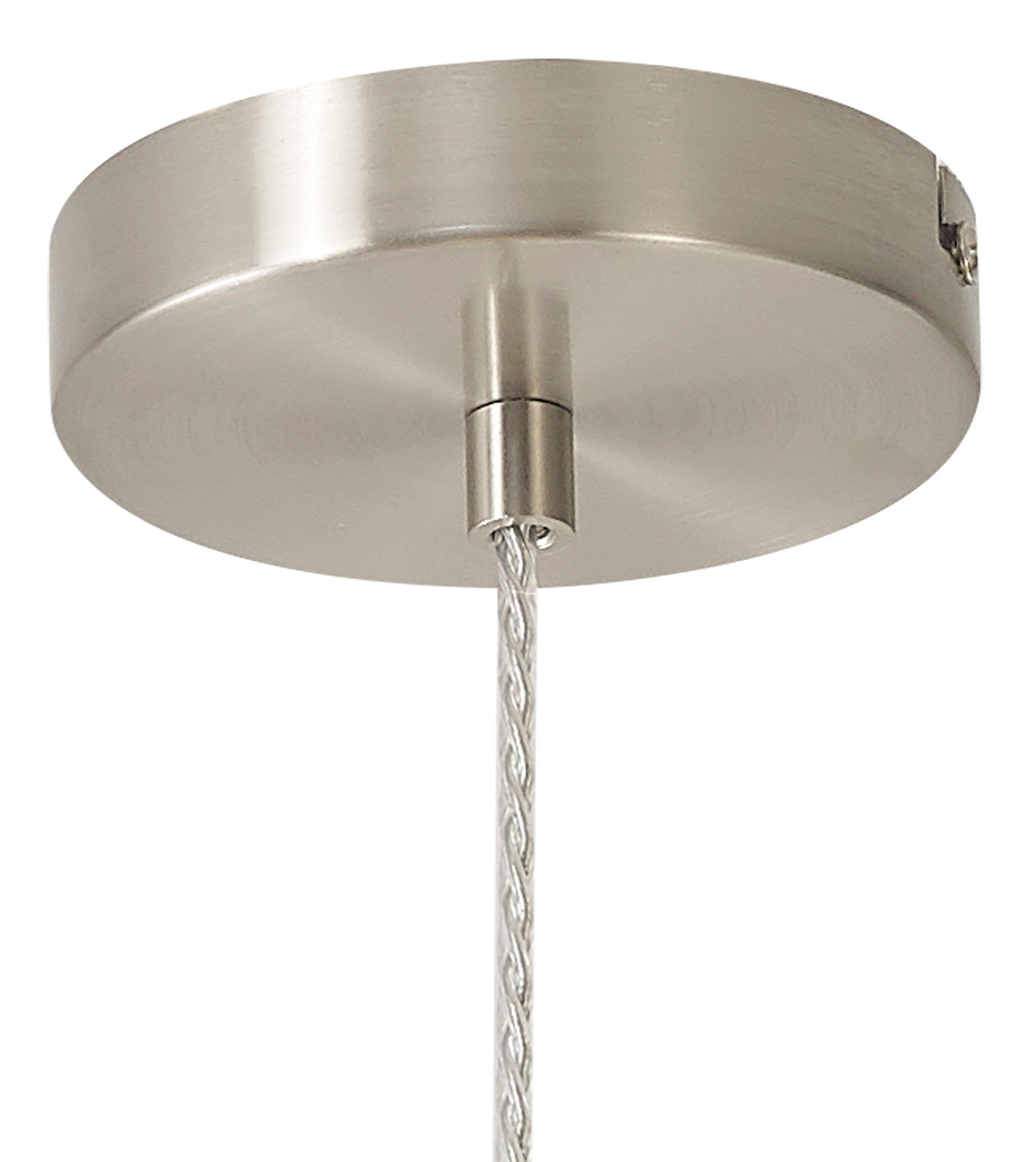 Tuomeb Narrow Pendant, 1 x E27, Ancient Brass/Clear Glass/Satin Nickel/Opal Glass & Clear Twisted Cable