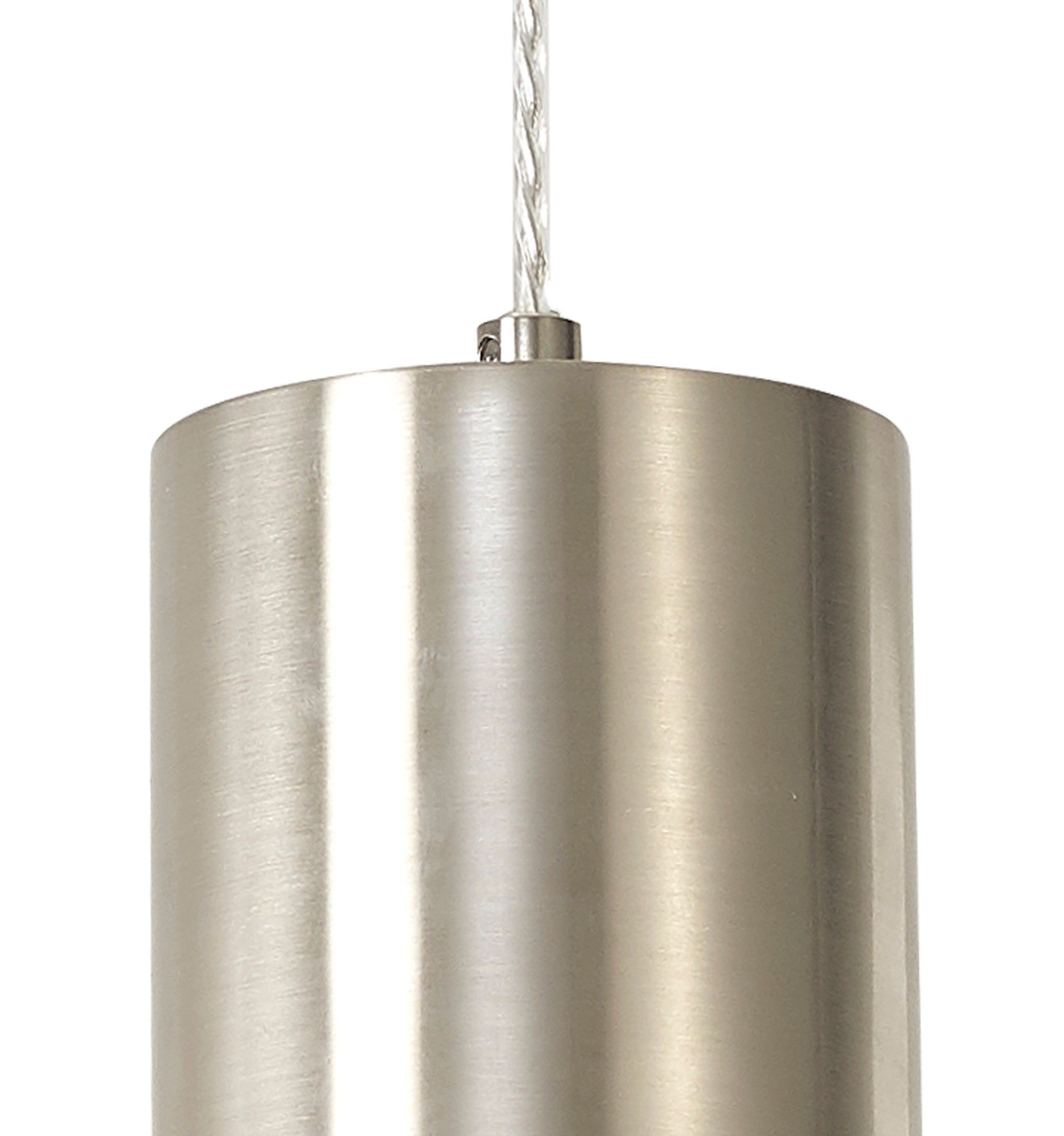 Tuomeb Narrow Pendant, 1 x E27, Ancient Brass/Clear Glass/Satin Nickel/Opal Glass & Clear Twisted Cable
