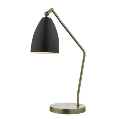 Dar Olly Table Lamp Antique Brass / Black - Cusack Lighting