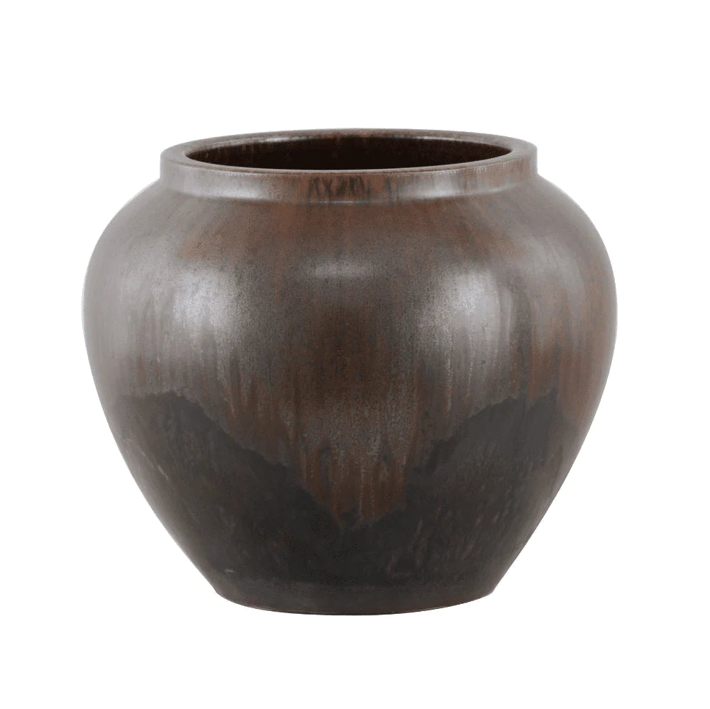 Orna Small Vase - Dark Brown Finish
