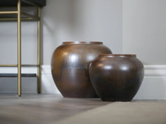 Orna Small/Large Vase - Dark Brown Finish