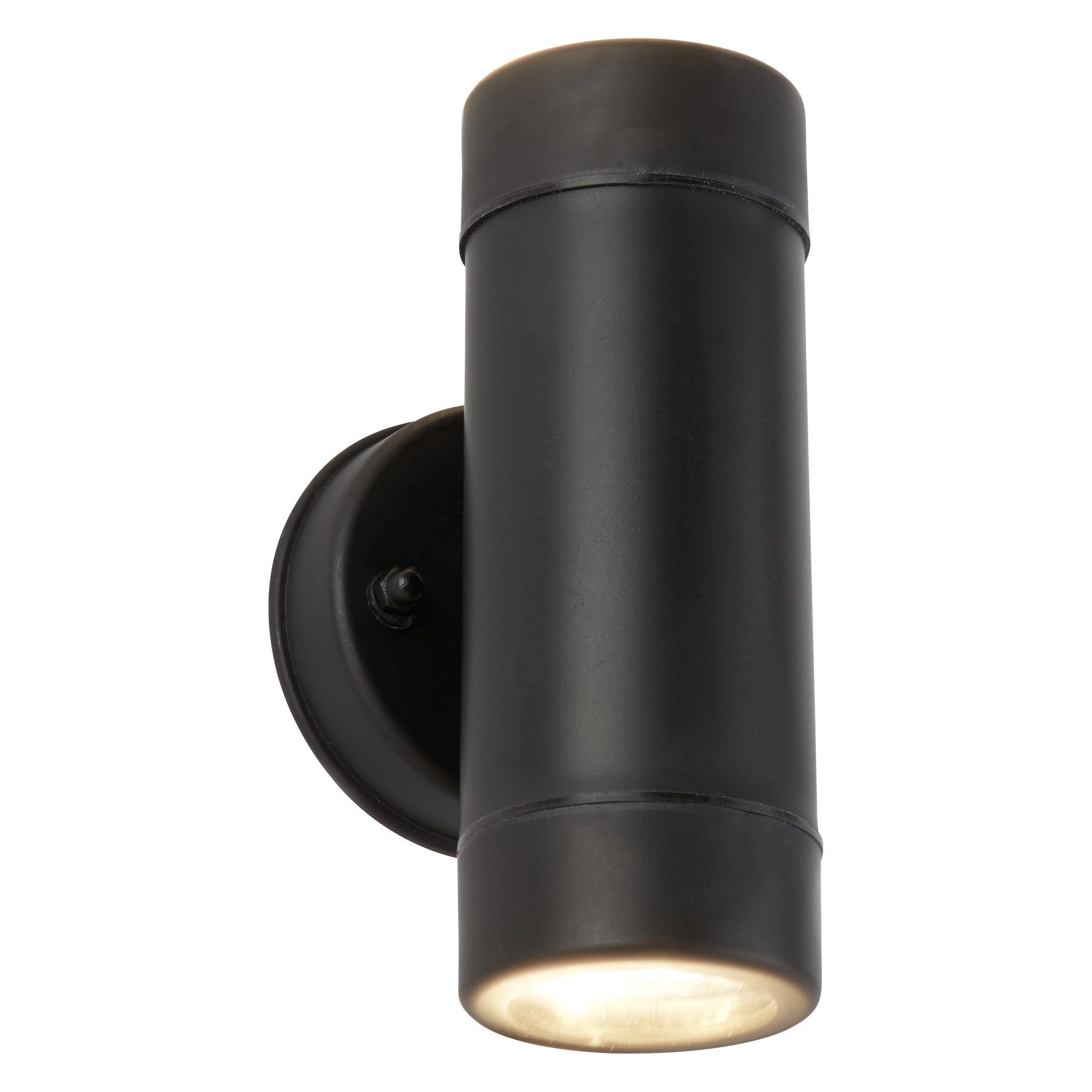 OUTDOOR 2 LIGHT CYLINDER PP WALL BRACKET, BLACK - Cusack Lighting