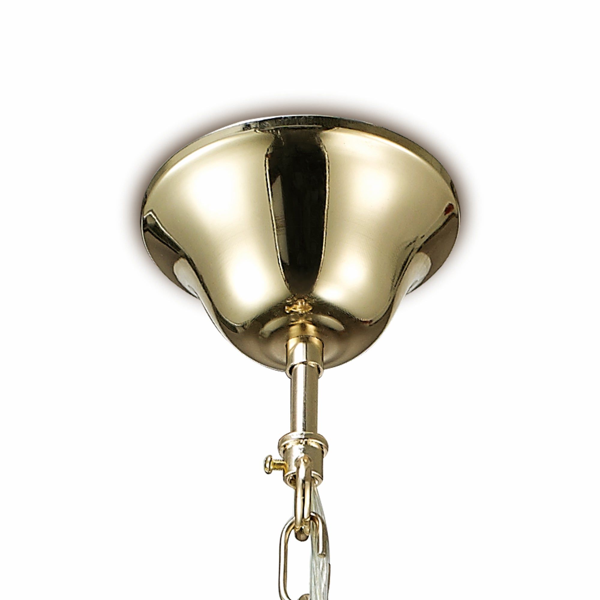 Payton Single Hexagonal Pendant 1 Light E27 French Gold/Polished Chrome/Clear Glass