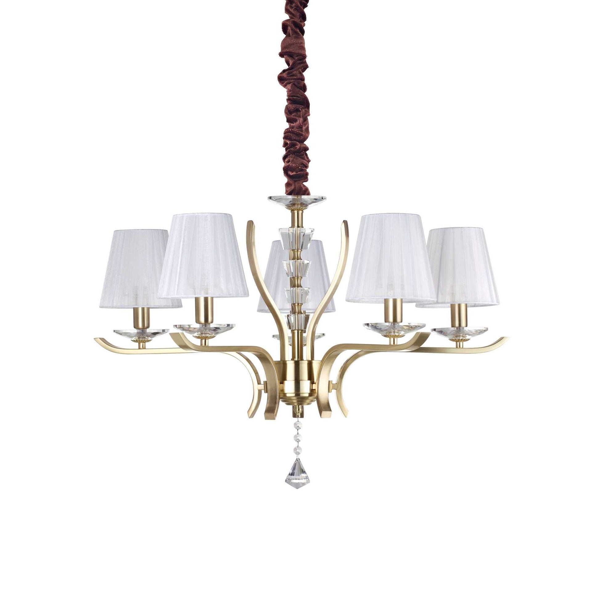 Pegaso Centre Light - White/Brass Finish - Cusack Lighting