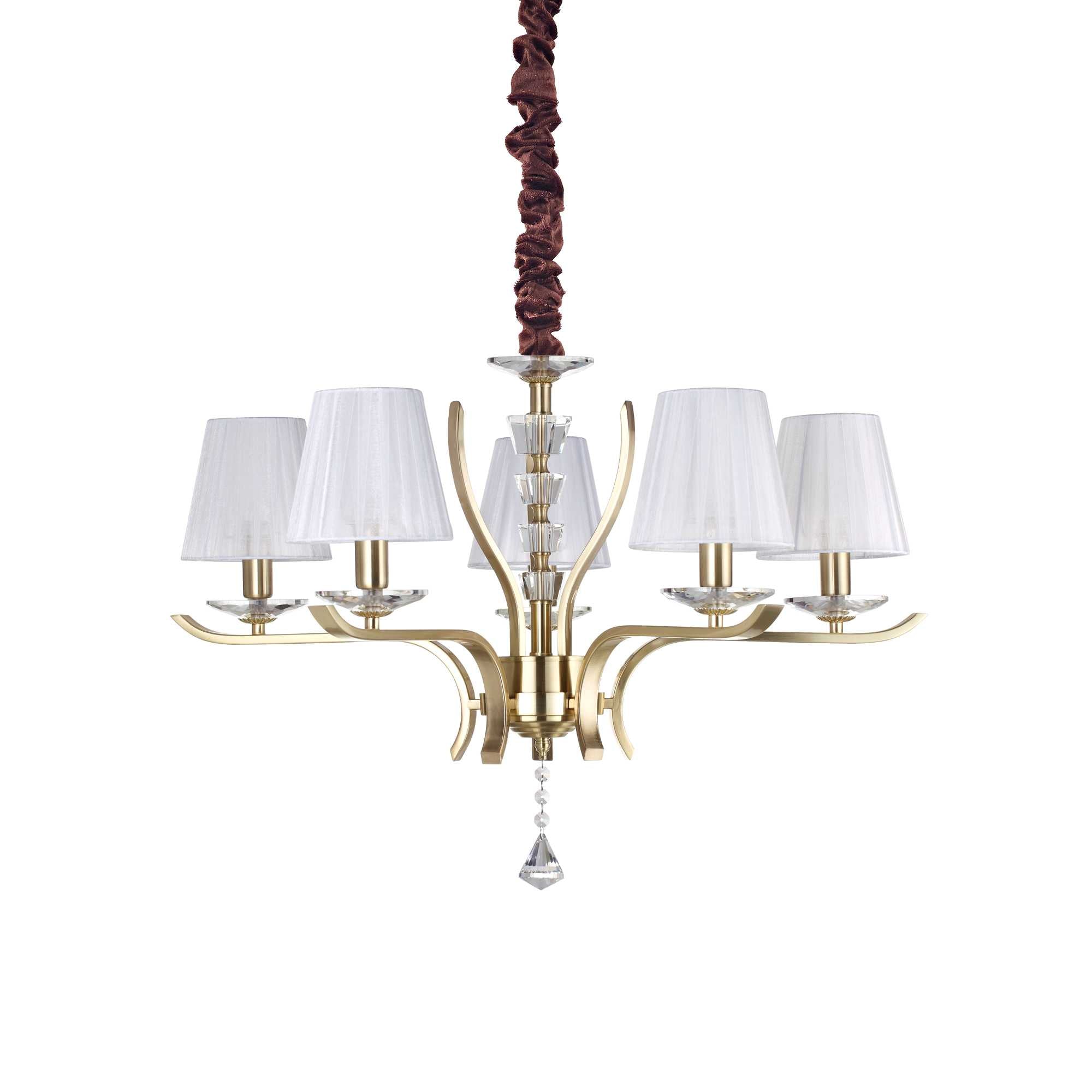 Pegaso Centre Light - White/Brass Finish - Cusack Lighting