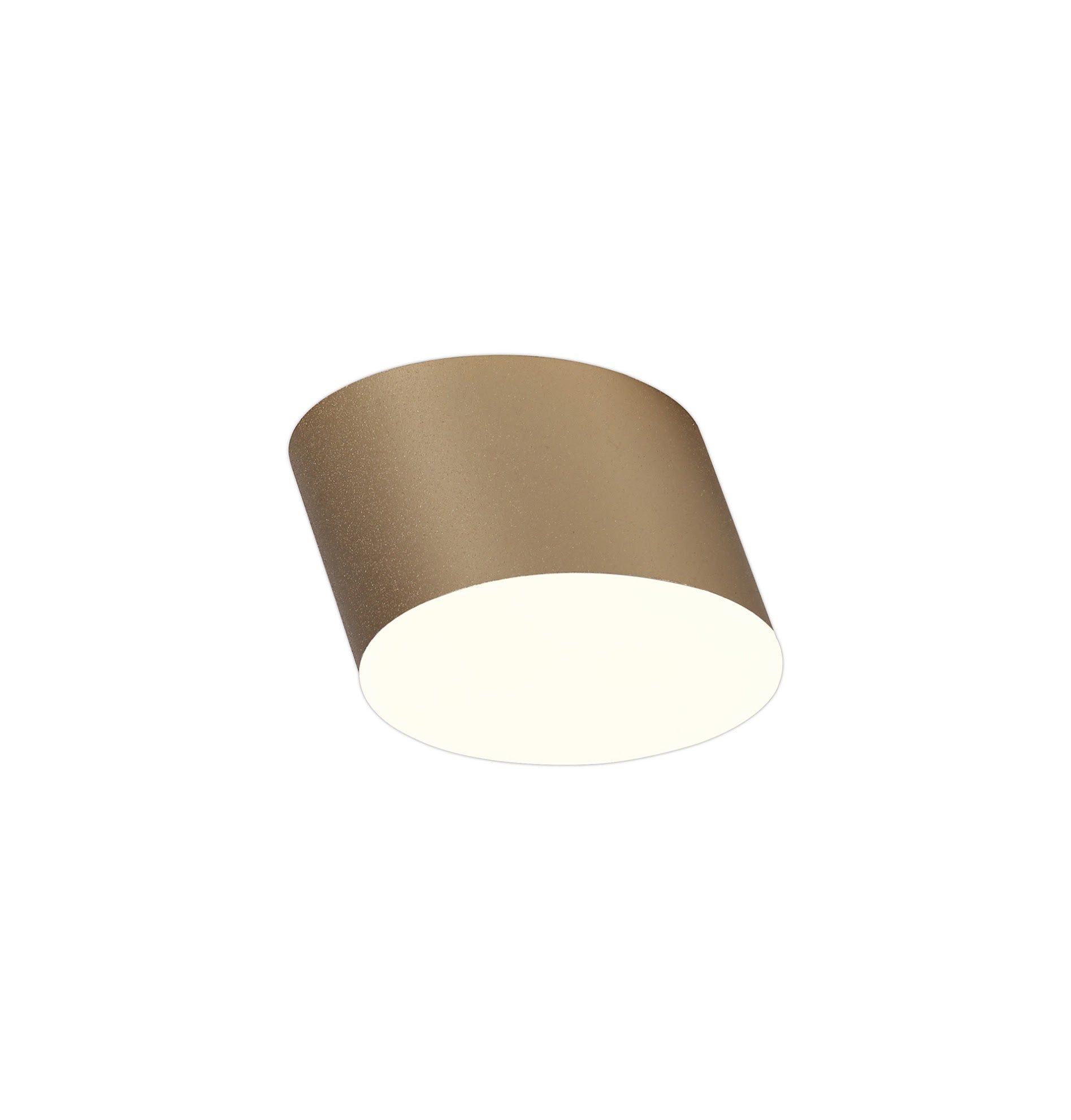 Aibers Spotlight 10.5cm Round 1 x 10W LED, 3000K, 700lm, Satin Gold, 3yrs Warranty