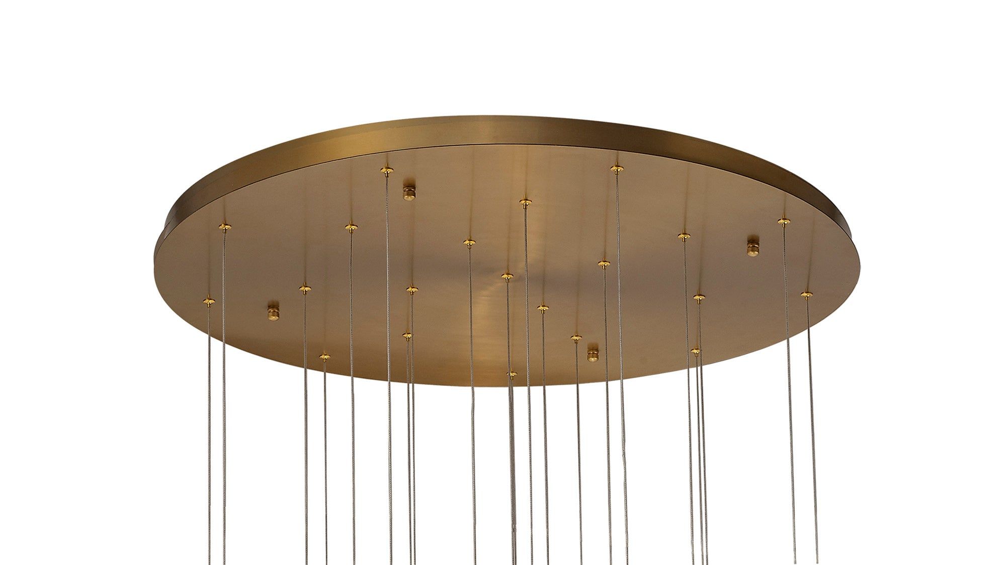 Poro Pendant 5m 21 x G9, Brass Metal Shade & Cognac Glass Item Weight: 24.9kg