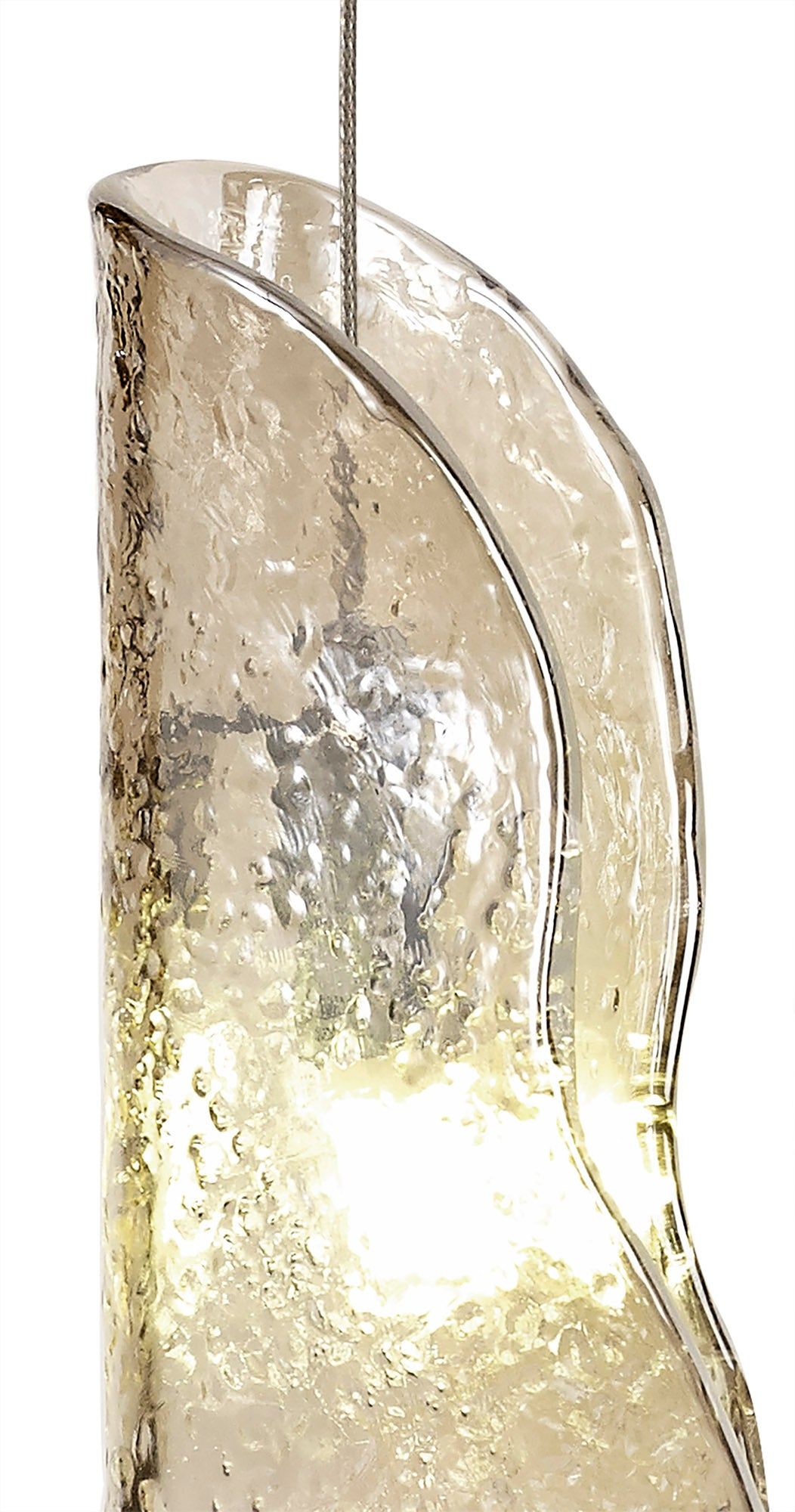 Poro Wall Light, 1 x G9, Brass/Polished Chrome & Cognac Glass