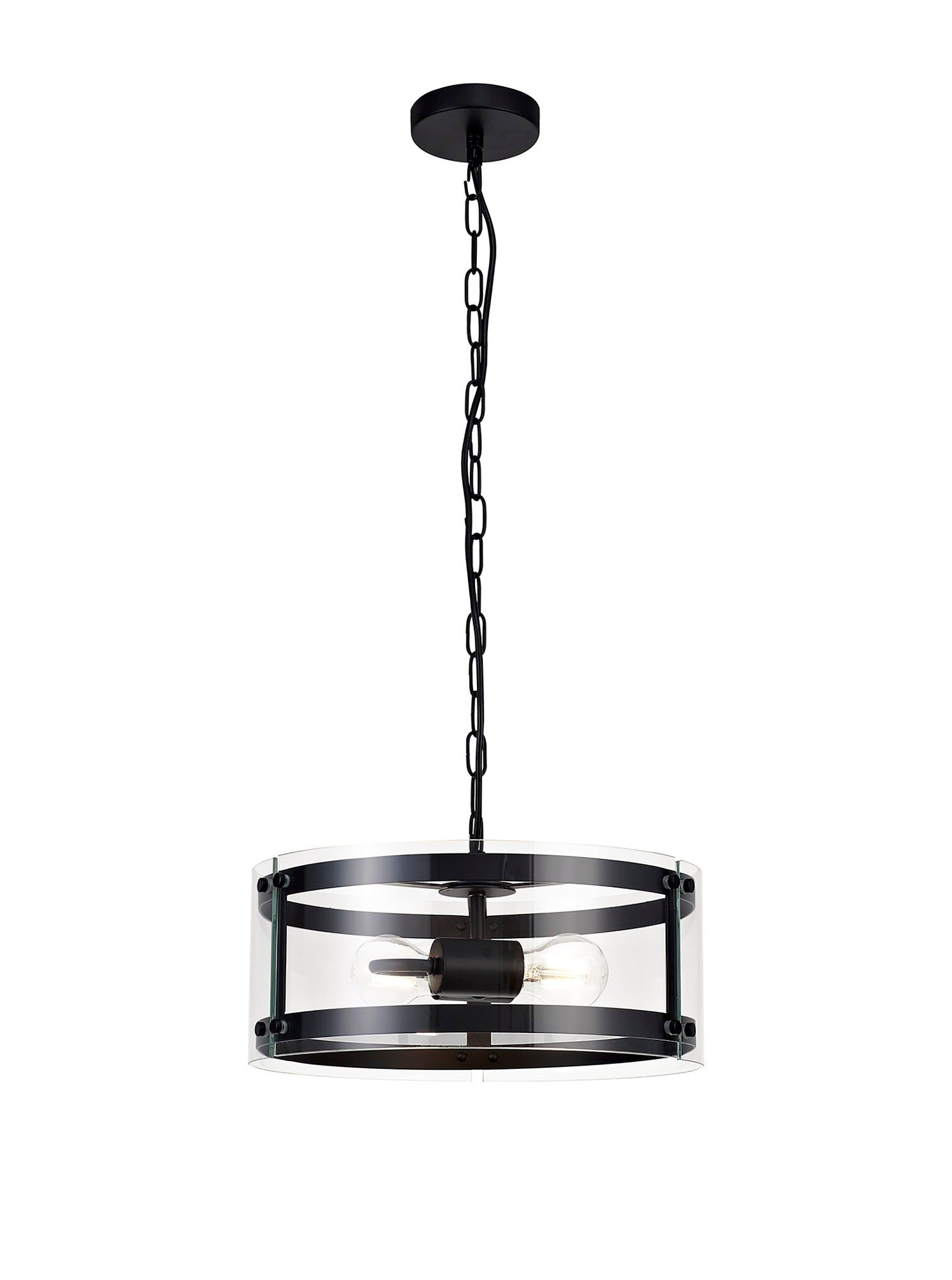 Aeiter Pendant, 2 Light E27, Matt Black IP20