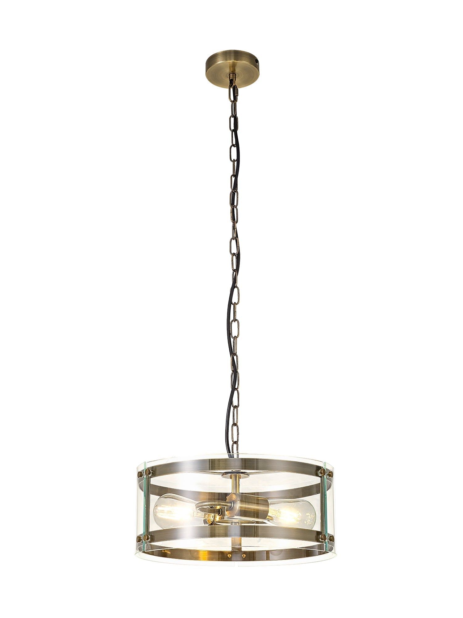 Aeiter Pendant, 2 Light E27, Antique Brass IP20