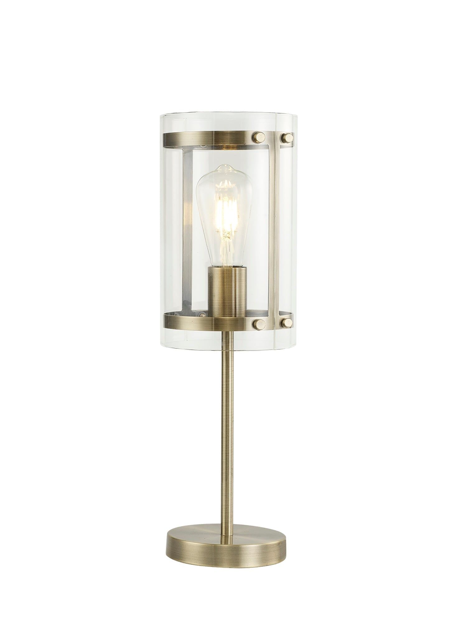 Aeiter Table Lamp, 1 Light E27, Antique Brass/Matt Black/Polished Chrome