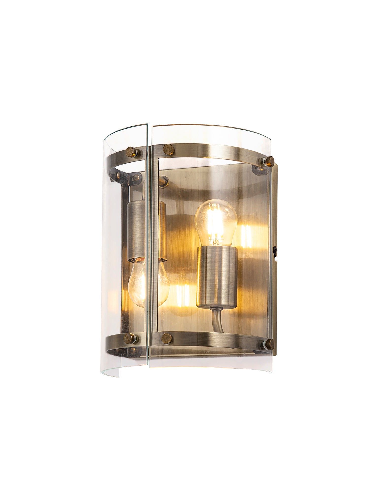 Aeiter Wall Light, 2 Light E27, Antique Brass
