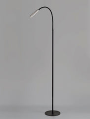 Aibeo Floor Lamp, 1 Light Adjustable Switched, 1 x 7W LED, 3000K, 436lm, Black & Aluminium, 3yrs Warranty IP20