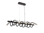 Aibeo Linear Pendant Ceiling Lights, 8 Light Adjustable Arms, 8 x 4W LED Dimmable, 3000K, 2000lm, 3yrs Warranty, Black & Aluminium, 3yrs Warranty IP20