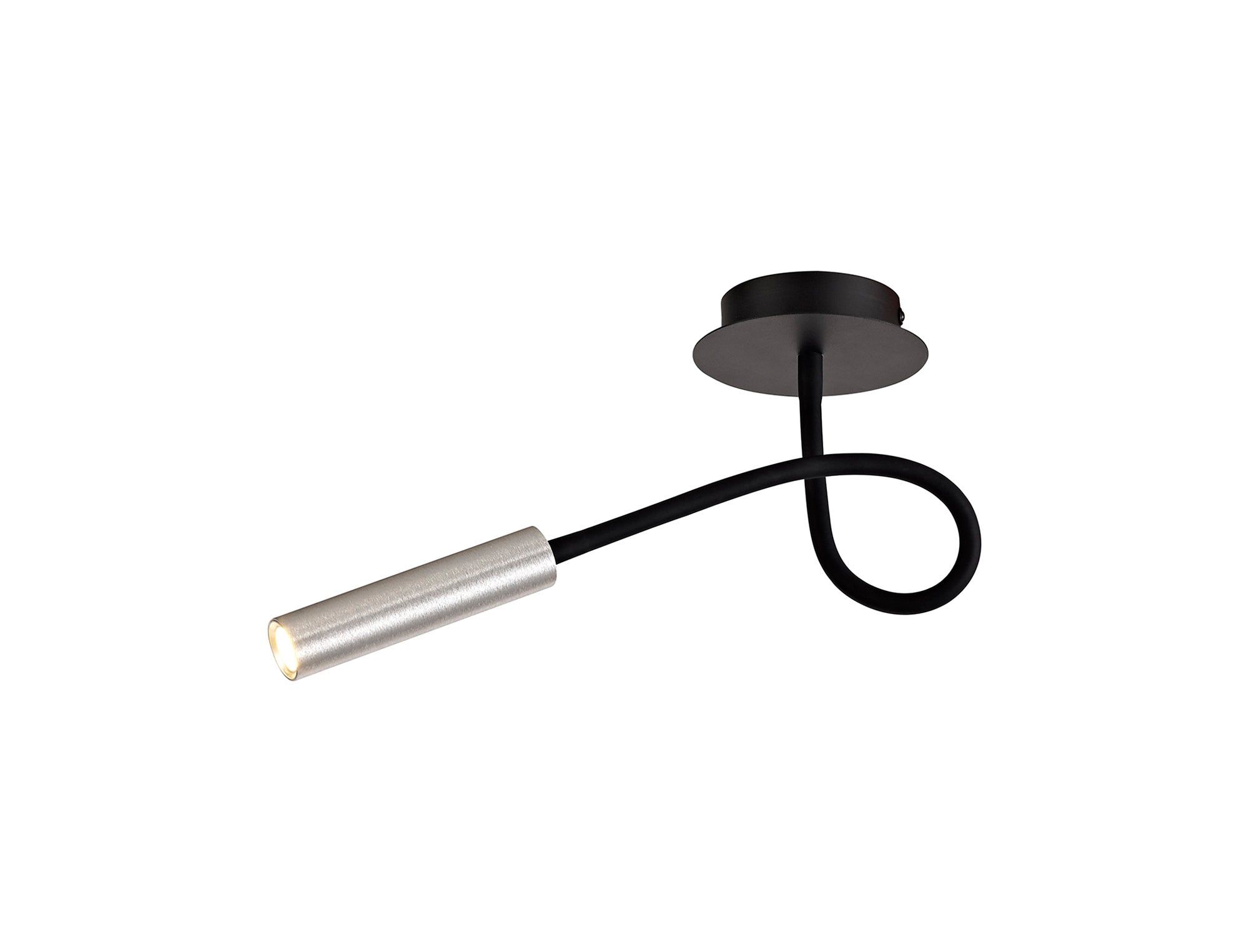 Aibeo Pendant Ceiling Light, 1 Light Adjustable Arm, 5W LED, 3000K, 310lm, Black & Aluminium, 3yrs Warranty IP20