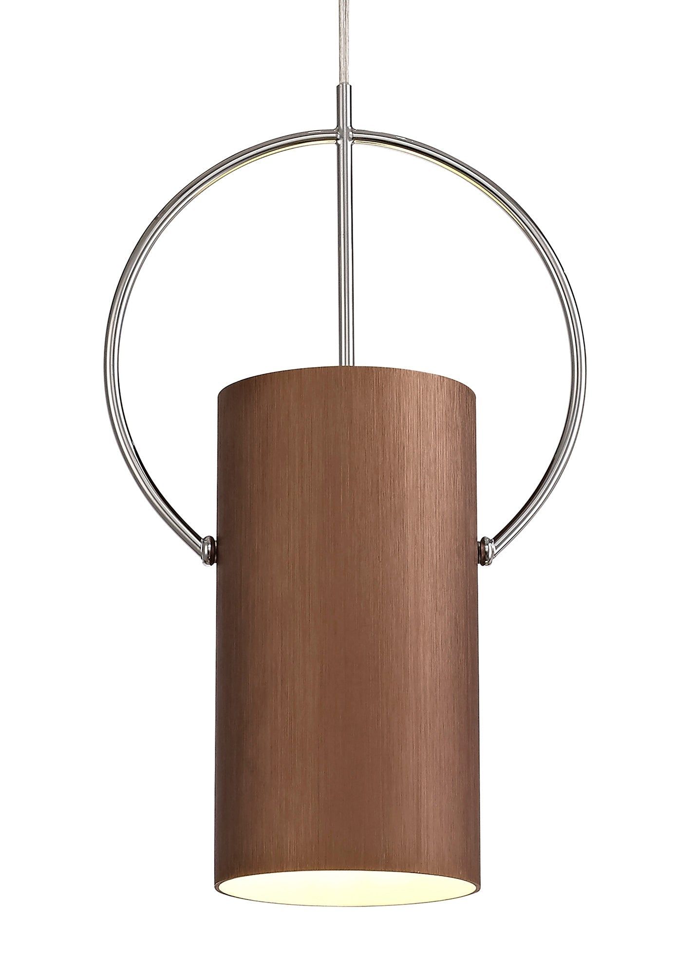 Praxis Single Pendant, 1 x E27, Coffee/Polished Chrome, Satin Nickel/Polished Chrome, Gold/Polished Chrome