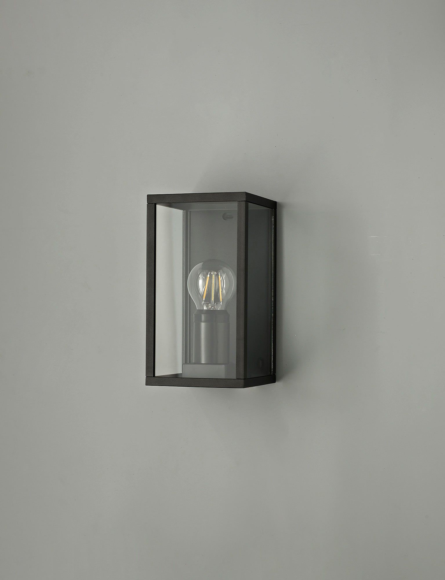 Privins Flush Wall Lamp, 1 x E27, IP54, Graphite Black, 2yrs Warranty