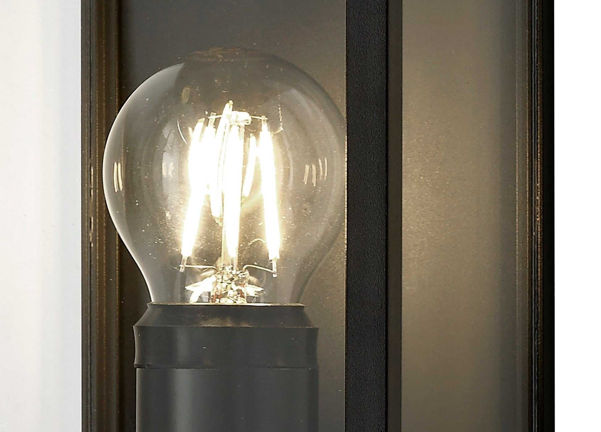 Privins Flush Wall Lamp, 1 x E27, IP54, Graphite Black, 2yrs Warranty