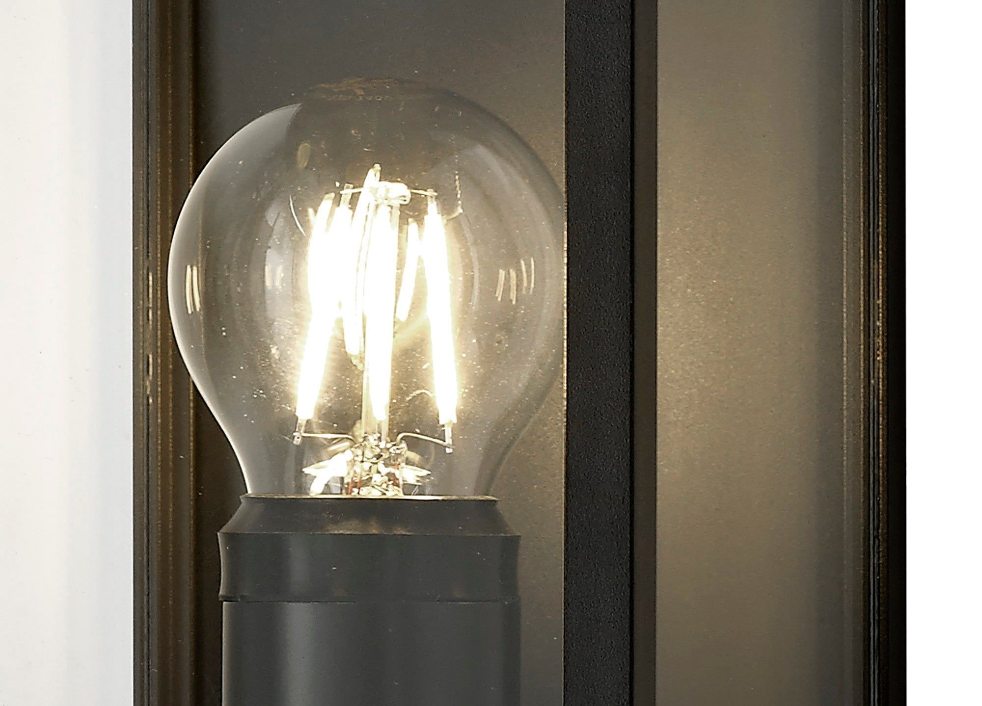 Privins Flush Wall Lamp, 1 x E27, IP54, Graphite Black, 2yrs Warranty