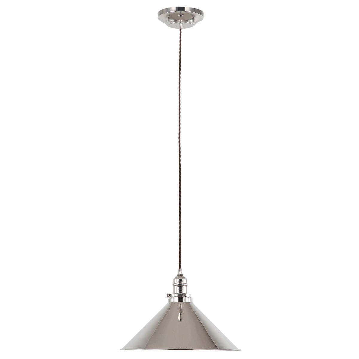 Provence 1Lt Style Pendant Ceiling Light - Polished Nickel Finish