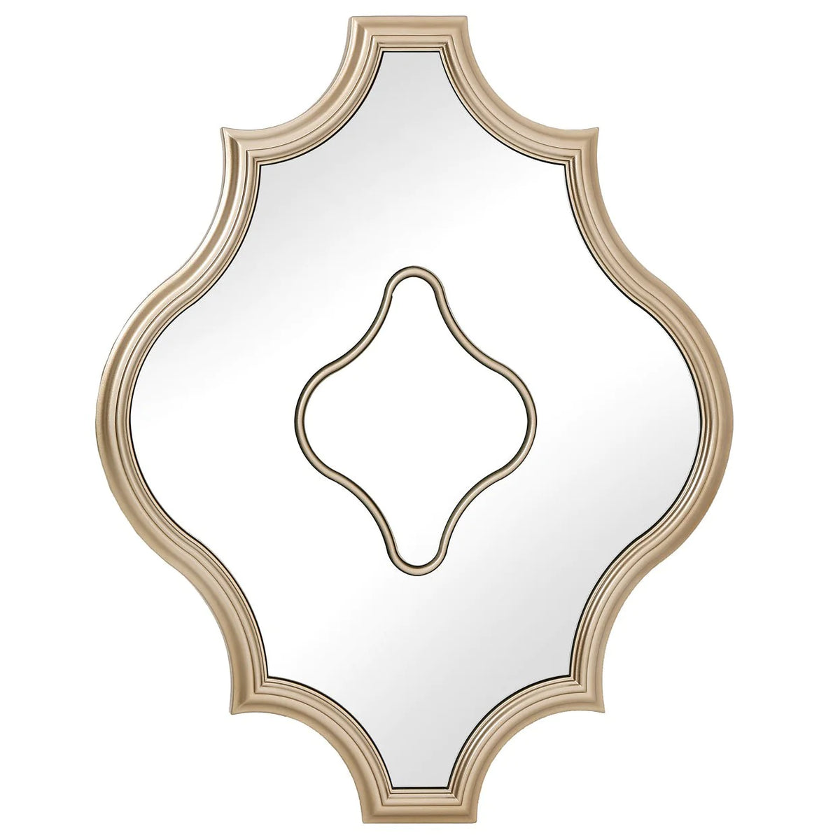 Racheal Ogee Shaped Mirror - Gold Finish