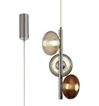 Amiety Multiple Pendant, 3 x 8W LED, 4000K, Smoked, Copper & Champagne/Polished Chrome, 3yrs Warranty IP20
