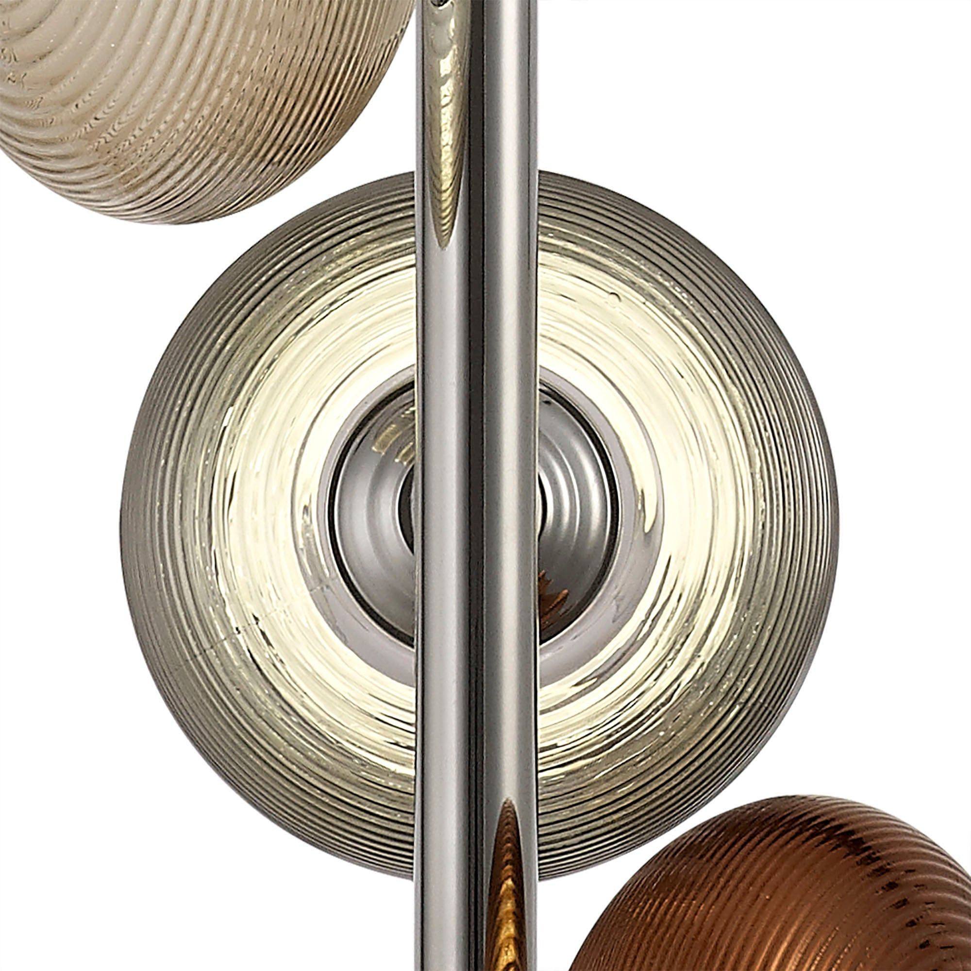Amiety Multiple Pendant, 3 x 8W LED, 4000K, Smoked, Copper & Champagne/Polished Chrome, 3yrs Warranty IP20