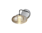 Amiety Wall Lamp Switched, 1 x 8W LED, 4000K, Champagne & Polished Chrome, 3yrs Warranty IP20