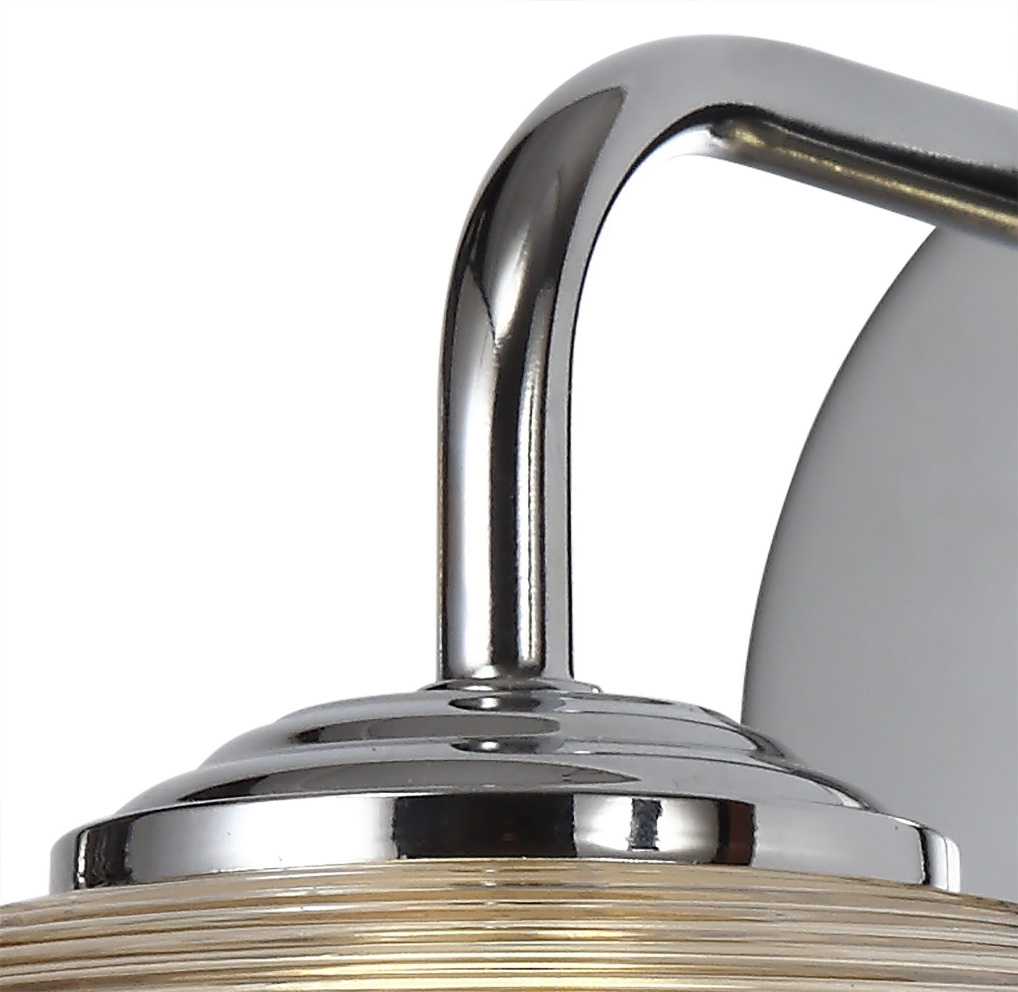 Amiety Wall Lamp Switched, 1 x 8W LED, 4000K, Champagne & Polished Chrome, 3yrs Warranty IP20