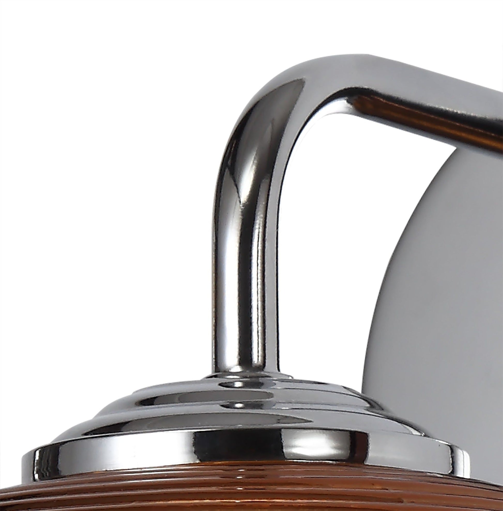 Amiety Wall Lamp Switched, 1 x 8W LED, 4000K, Copper & Polished Chrome, 3yrs Warranty IP20