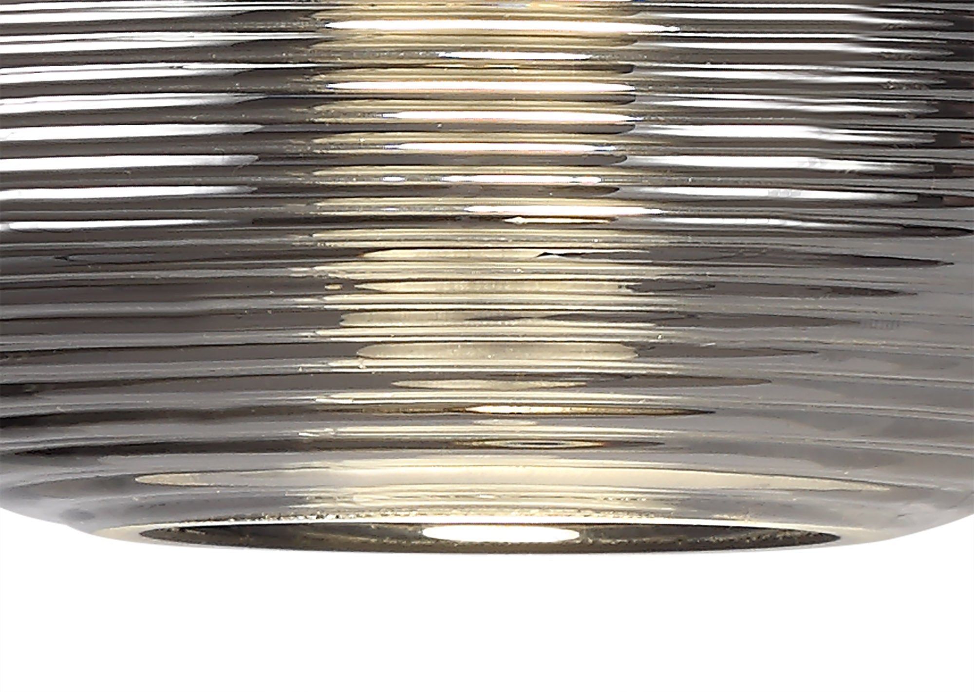 Amiety Wall Lamp Switched, 1 x 8W LED, 4000K, Smoked & Polished Chrome, 3yrs Warranty IP20