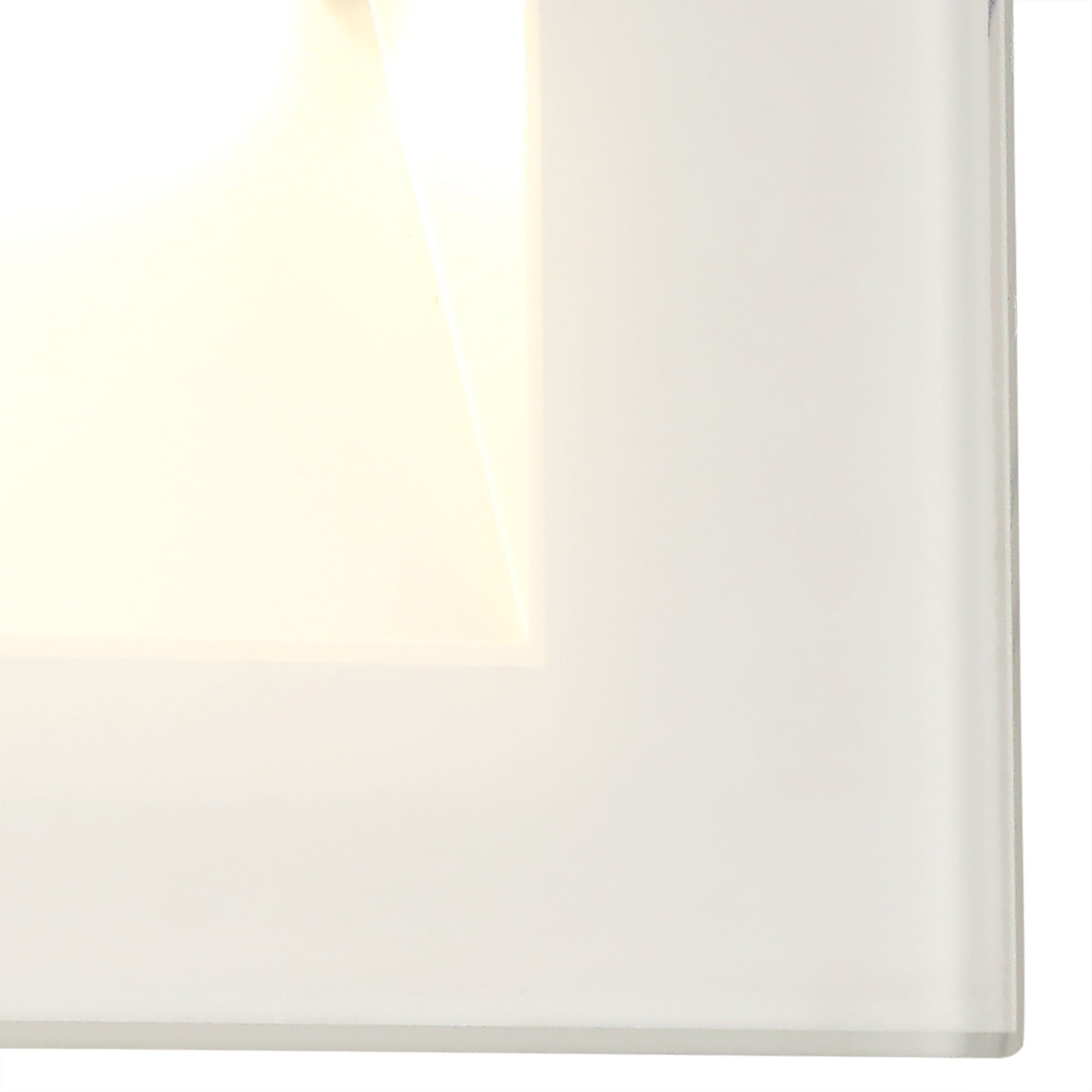 Ranch Recessed Rectangle Glass Fronted Wall Lamp, 1 x 3.3W LED, 3000K, 145lm, IP65, Black, 3yrs Warranty