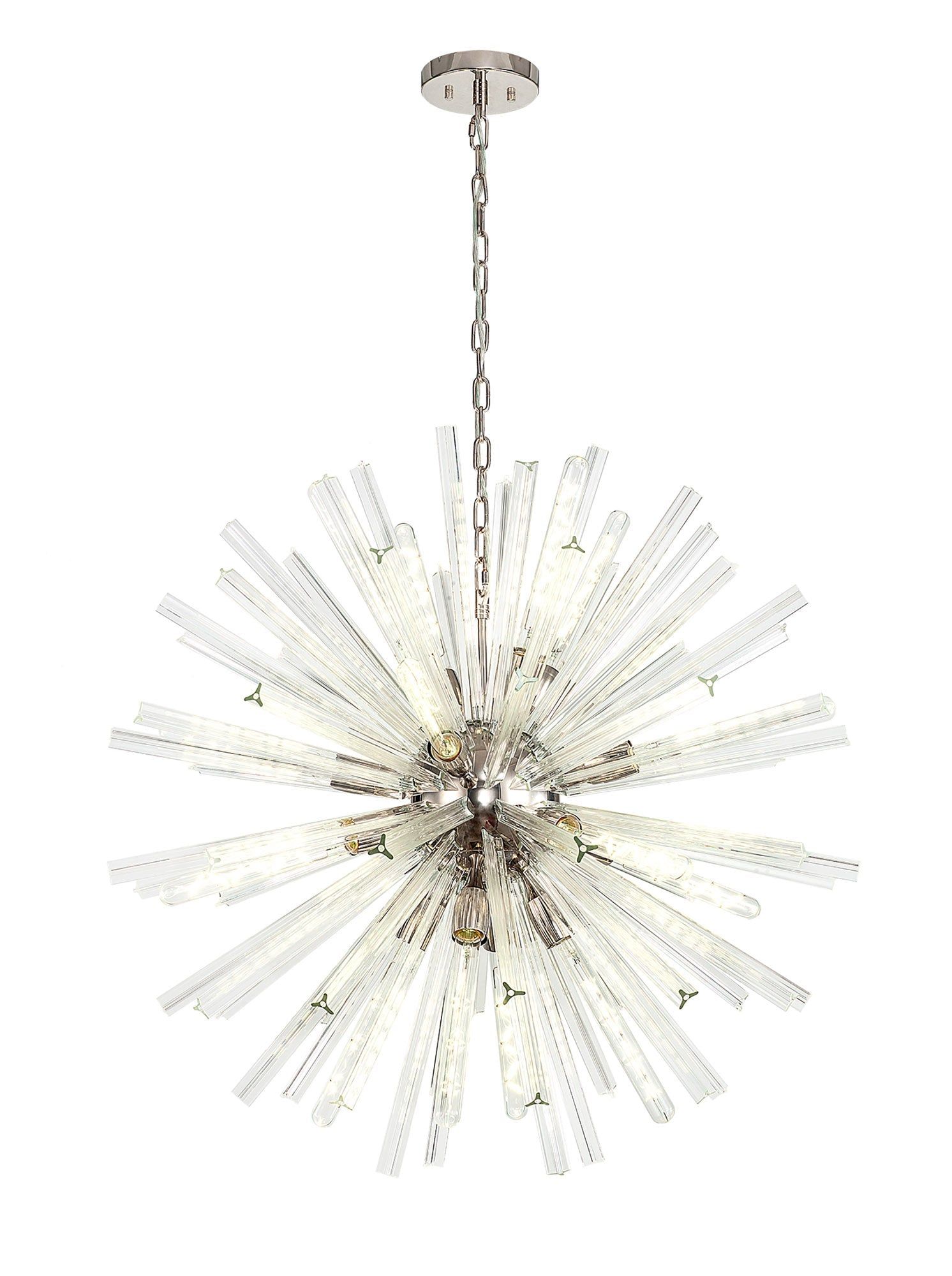 Rater 10 Light E14, Round Pendant Brown Oxide, Round Pendant Polished Nickel, Champagne Gold Glass, Clear Glass, Smoke Glass