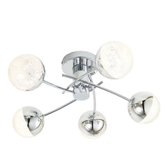 Rhodes 5lt LED Semi-Flush Chrome