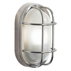 Dar Salcombe Small Oval Steel Wall Light IP44 - Cusack Lighting