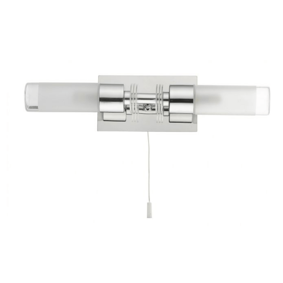 Saturn 2 Light Bathroom Wall Light Polished Chrome - Cusack Lighting